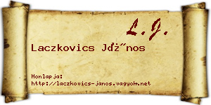 Laczkovics János névjegykártya