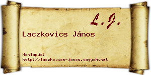 Laczkovics János névjegykártya