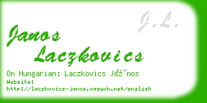 janos laczkovics business card